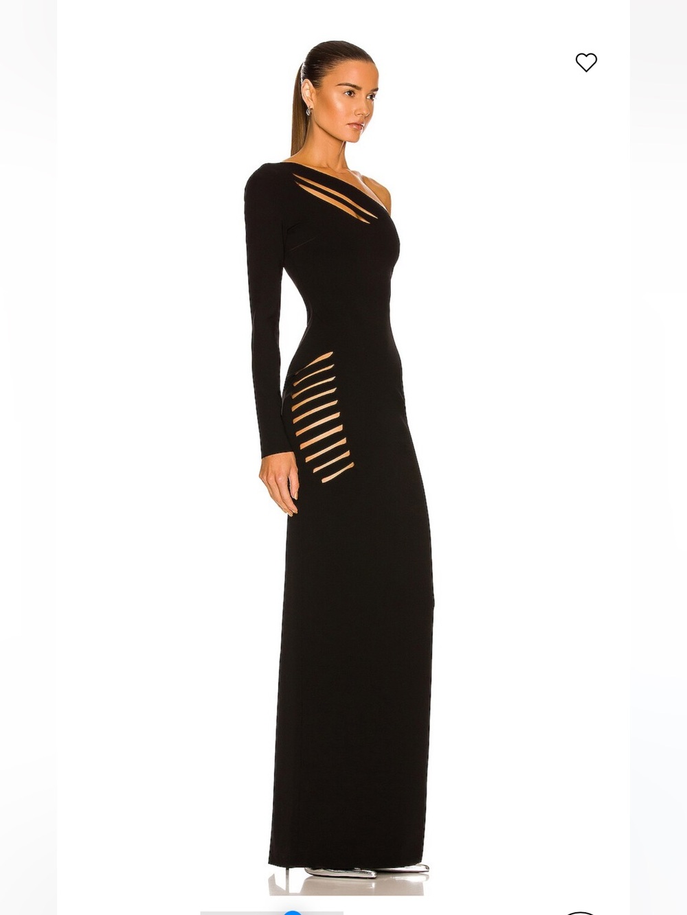 TOM FORD One Shoulder Cut Out Gown BLACK NWT SZ 34 BODY CON ELEGANT MODEST SASSY